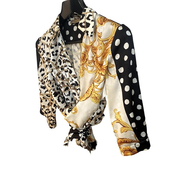 EUREKA BABYLON PRINTED BLOUSE STYLE "VERSACE" - Picture 4 of 11